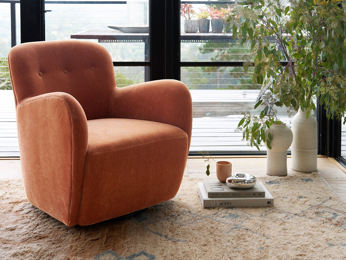 Sven Upholstered Swivel Chair Detail 2 - Altar'd State
