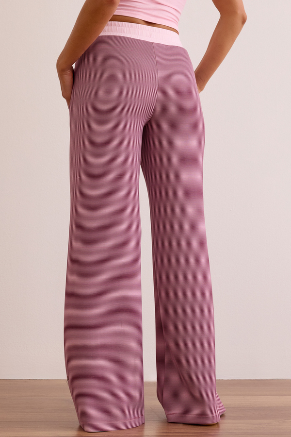 Supersoft Striped Wide Leg Pant Detail 5 - Altar'd State