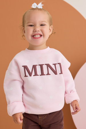 Penelope Polka Dot Mini Sweatshirt - Altar'd State - 