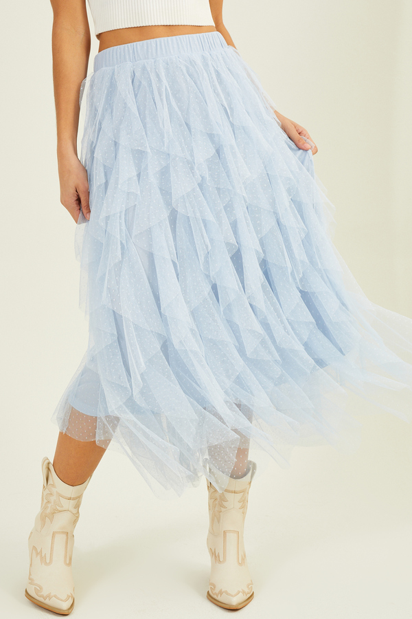 Nia Tulle Waterfall Skirt | Altar'd State