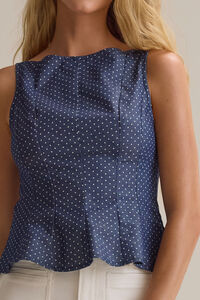 Effie Polka Dot Pleated Tank Detail 2 - Altar'd State