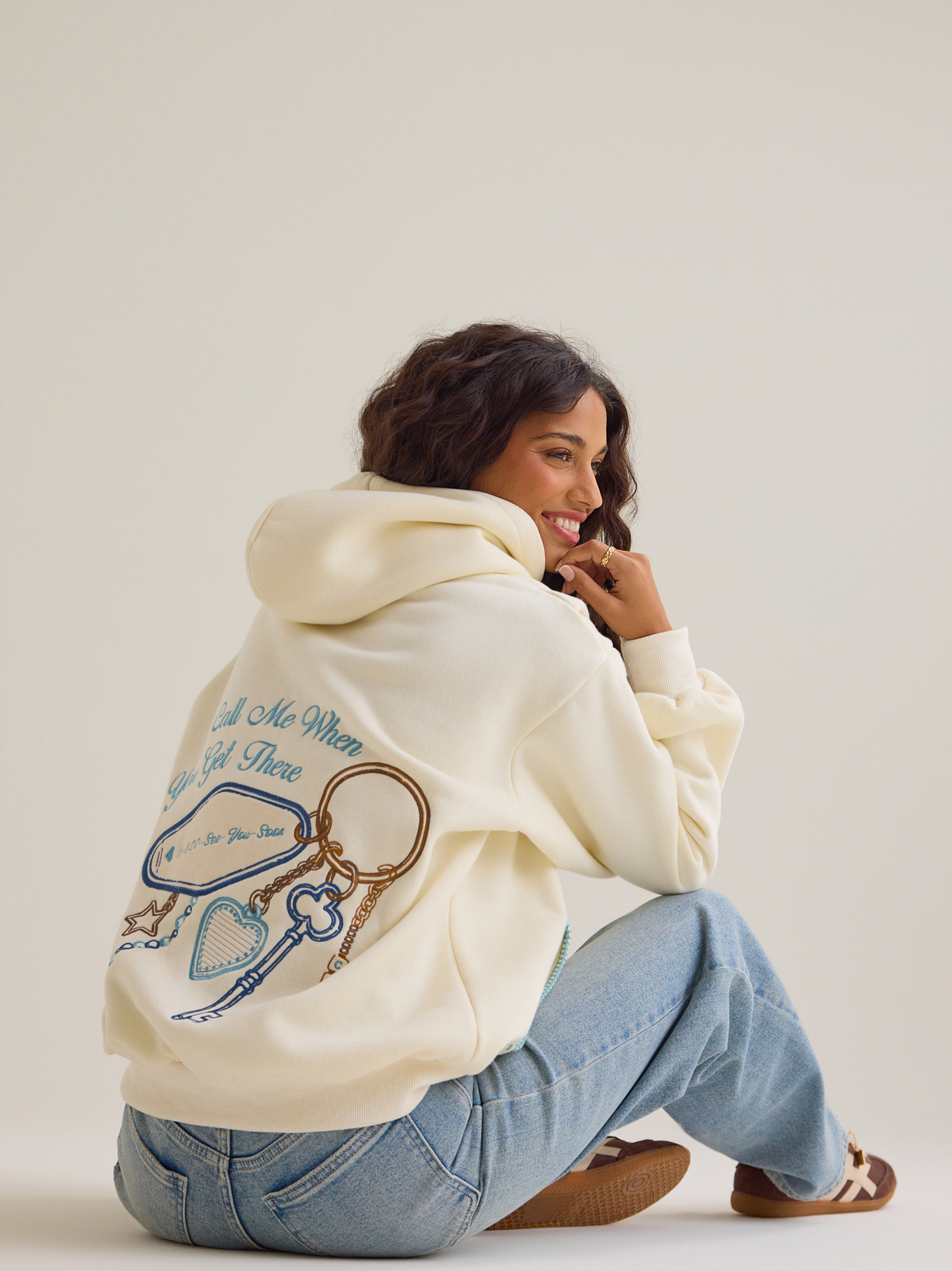 See You Soon Hoodie in Ivory | Altar'd State