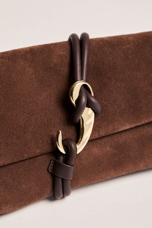 Espresso Slanted Shoulder Hook Bag - Altar'd State - 