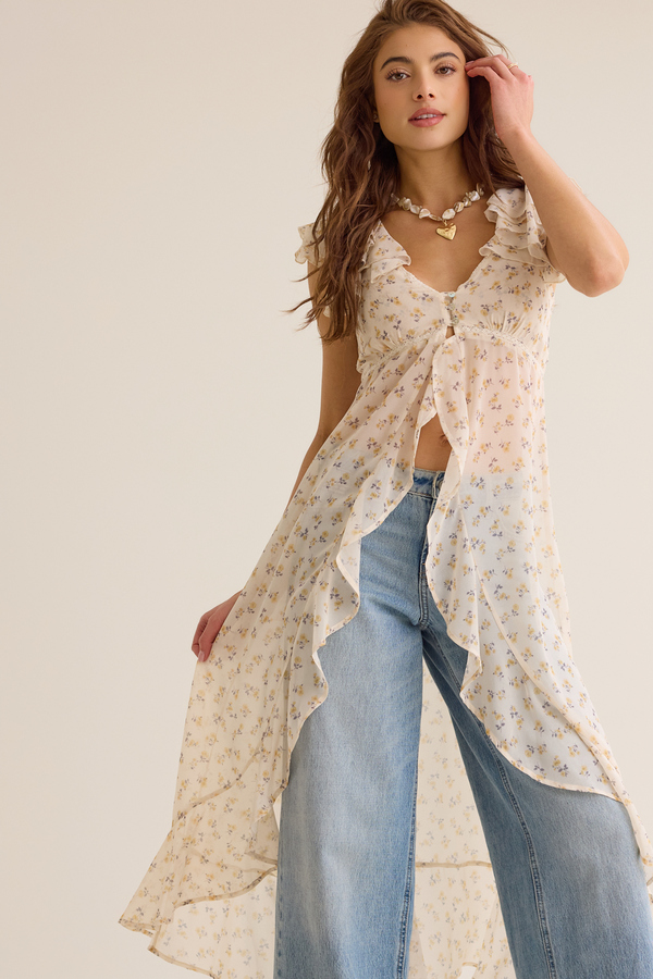 Kinsley Button Up Kimono Detail 3 - Altar'd State