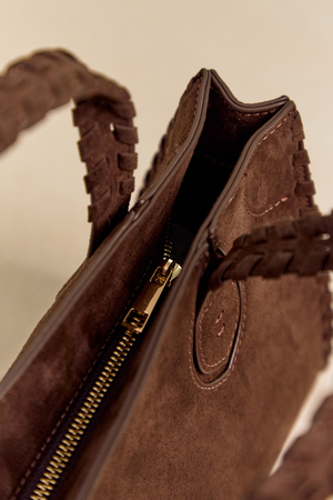 Braided Suede Crossbody Bag - Altar'd State - 