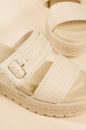 Raya Rafia Platform Sandals - Altar'd State - 