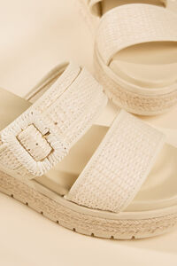 Raya Rafia Platform Sandals Detail 2 - Altar'd State
