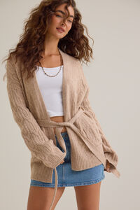 Clara Cable Wrap Cardigan Detail 2 - Altar'd State