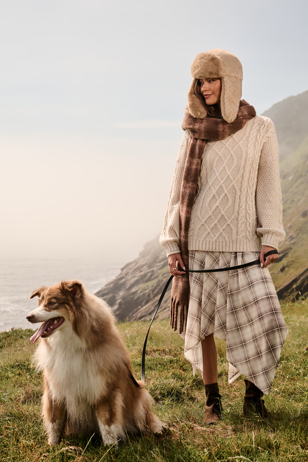 Marin Plaid Handkerchief Midi Skirt Detail 6 - Altar'd State