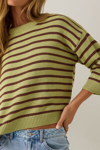 Tammy Striped Dolman Sweater Detail 4 - Altar'd State