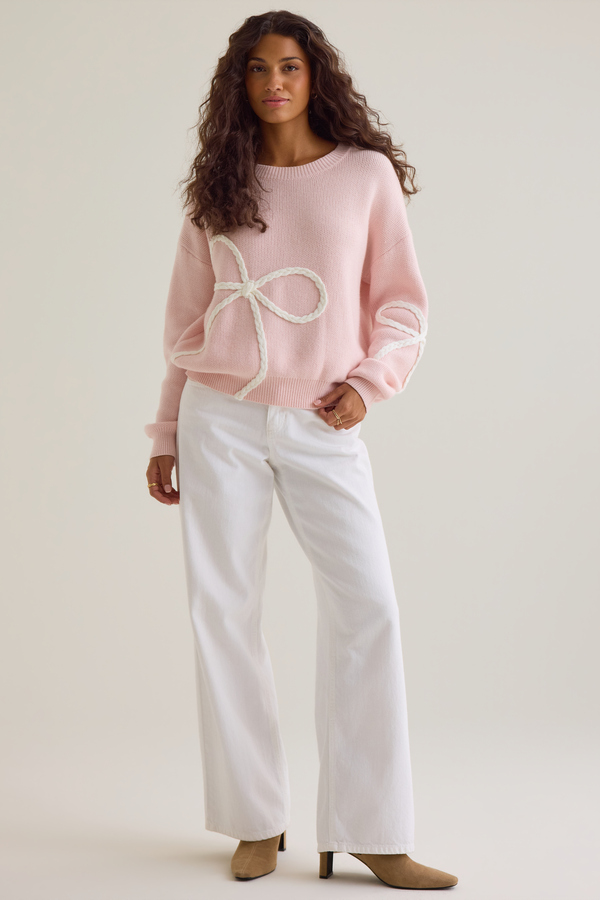 Briar Braided Bow Mama Sweater Detail 3 - Altar'd State