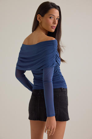 Sally Off Shoulder Mesh Top - Altar'd State - 
