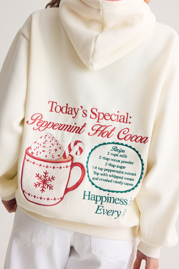 Peppermint Hot Cocoa Hoodie Detail 5 - Altar'd State