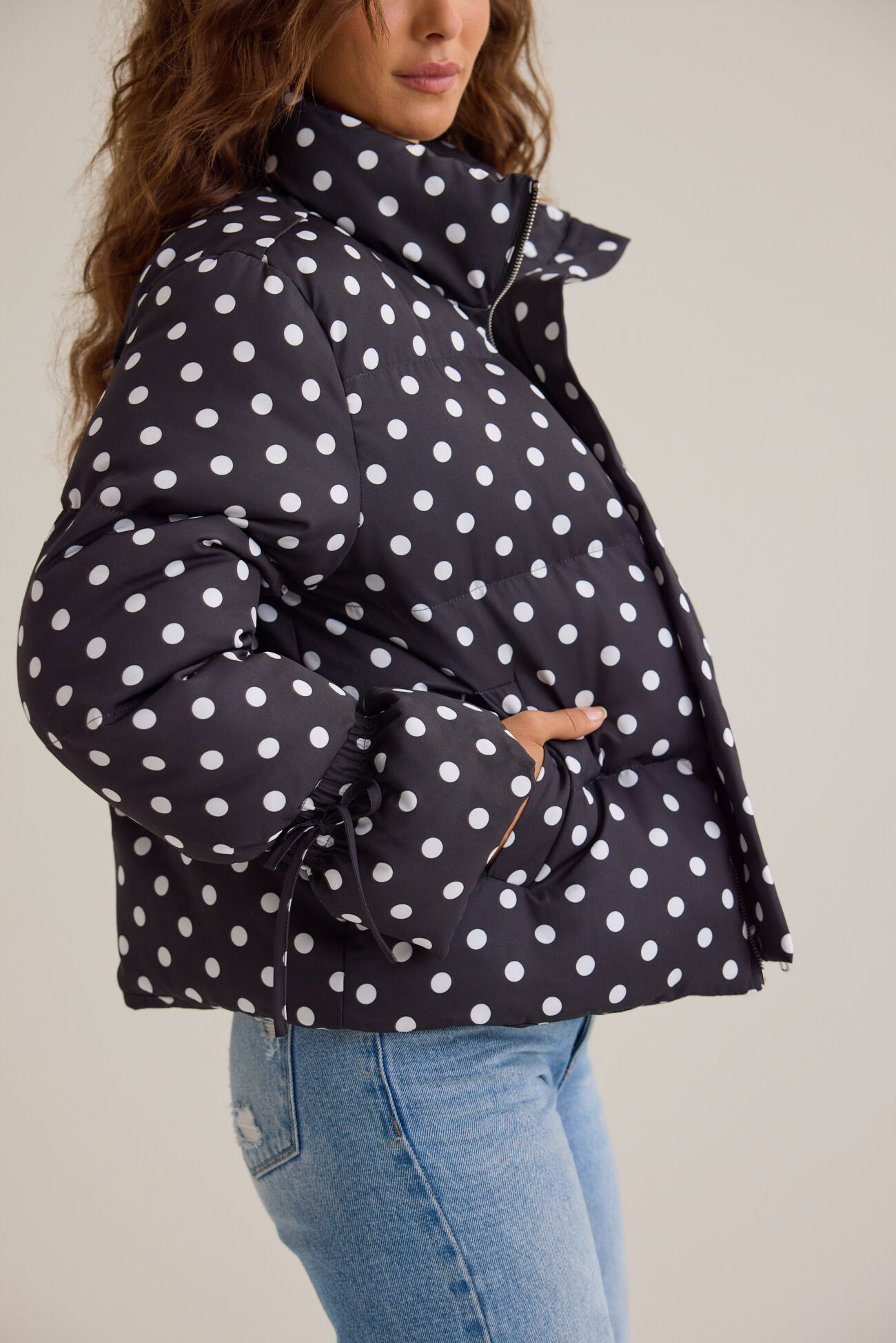 Macy Polka Dot Puffer Jacket