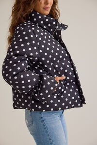 Macy Polka Dot Puffer Jacket Detail 4 - Altar'd State
