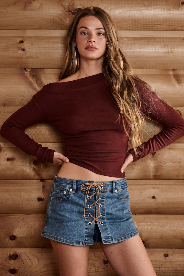 Luxa Knit Asymmetrical Top - Altar'd State