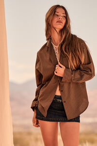 Luna Striped Button Up Top - Altar'd State