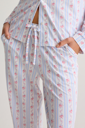 Anna Floral Striped Mama PJ Set - Altar'd State - 