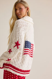 Liberty Flag Back Cardigan - Altar'd State