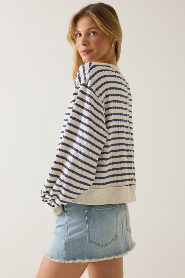 Cady Striped Crew Detail 5 - Altar'd State