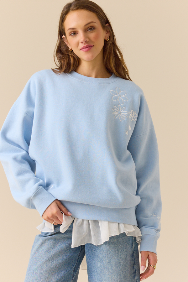 Make Heaven Crowded Graphic Sweatshirt Detail 3 - Altar'd State
