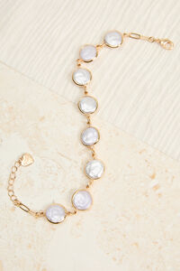 Gloria Coin Pearl Anklet Detail 2 - Altar'd State