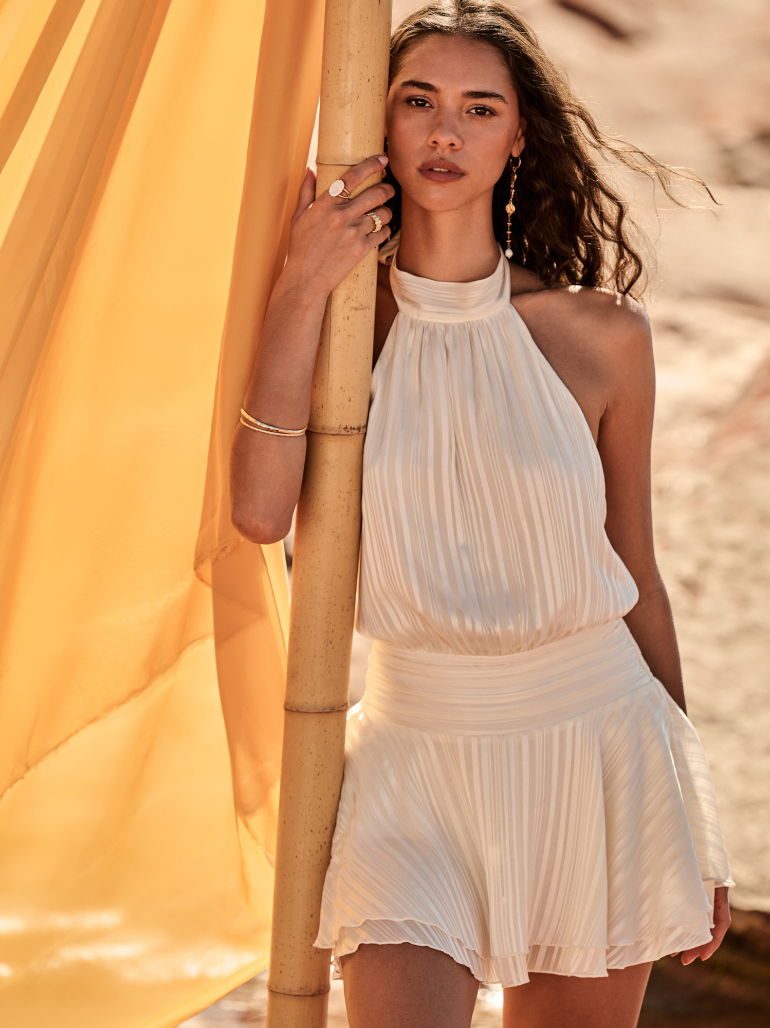 Suzie Halter Mini Dress IN Ivory | Altar'd State