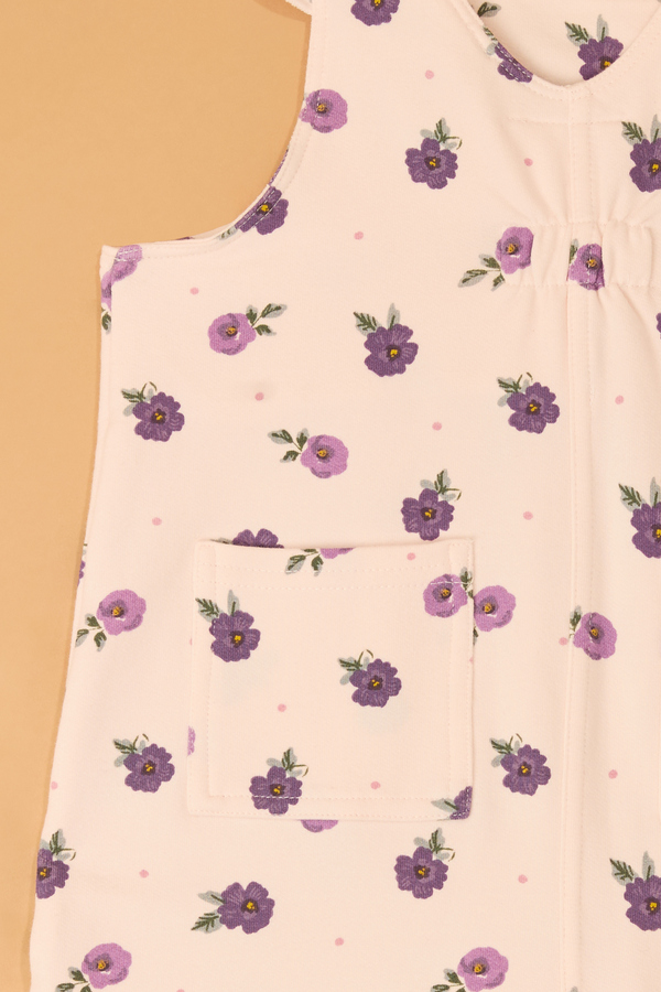 Janie Floral Flutter Overalls Detail 7 - Altar'd State