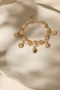 Hammered Coin Dangle Bracelet Detail 2 - Altar'd State