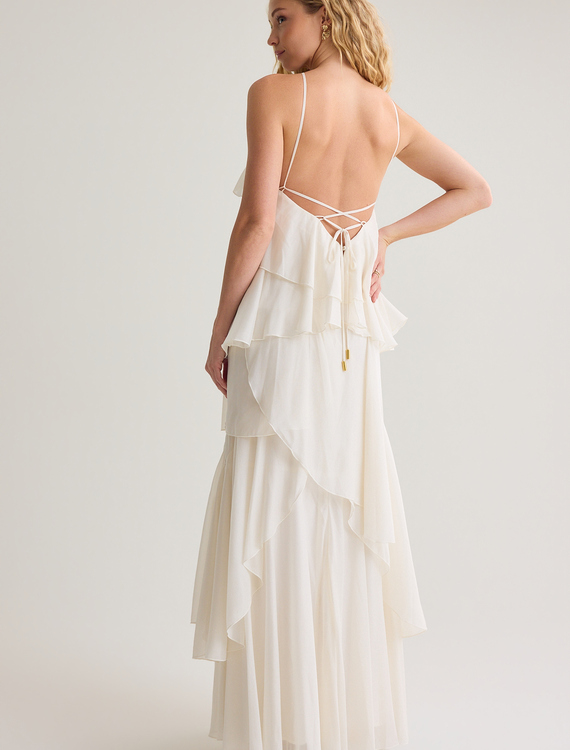 Sally Ruffle Maxi Dress Detail 6 - Altar'd State