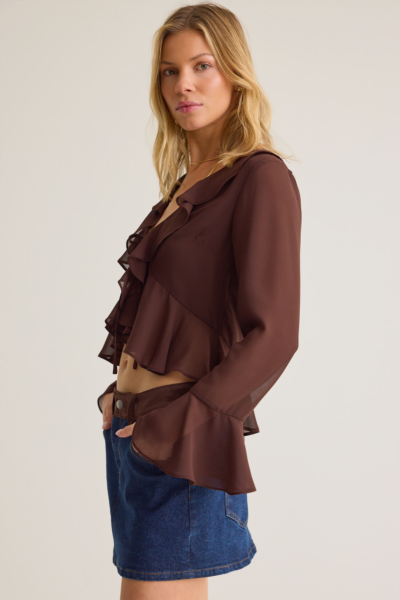 Marygrace Ruffle Tie Top