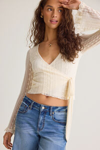 Arabelle Lace Wrap Top Detail 2 - Altar'd State
