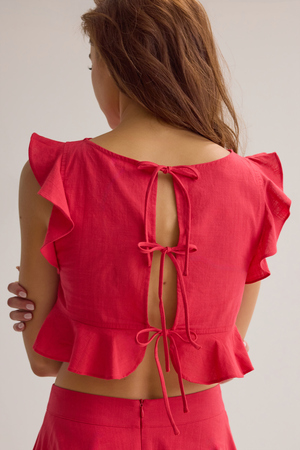 Lunella Tie Back Crop Top - Altar'd State