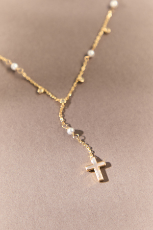 Eve Pearl Sparkle Necklace - Altar'd State - 