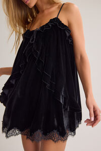 Savannah Velvet Mini Dress Detail 2 - Altar'd State