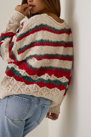 Carol Christmas Stripe Pullover - Altar'd State