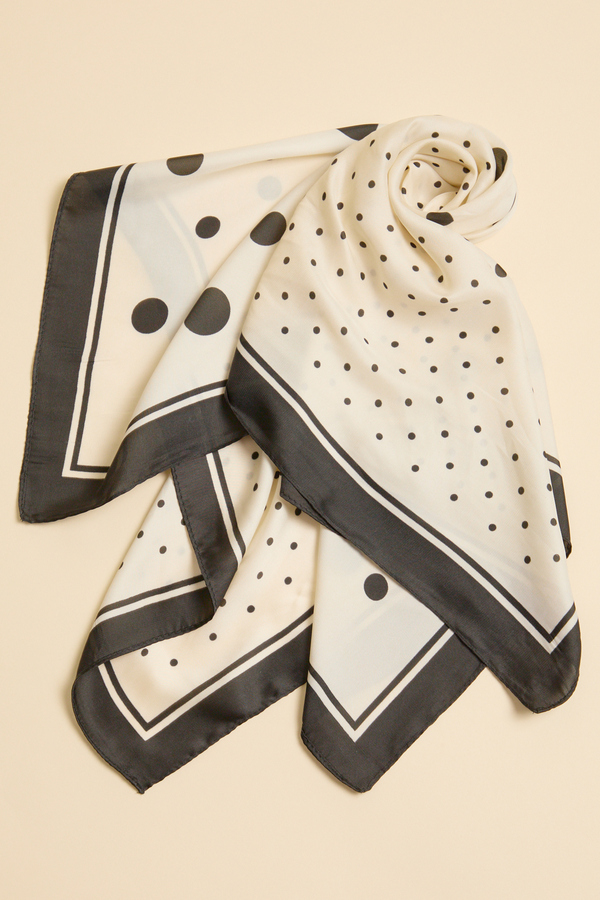 Polka Dot Silk Scarf Detail 2 - Altar'd State