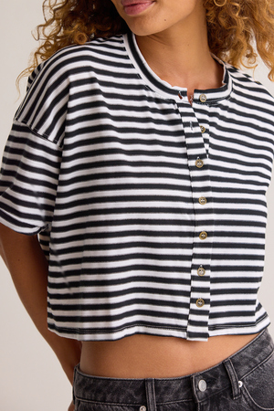 Keaton Button-Up Stripe Top - Altar'd State