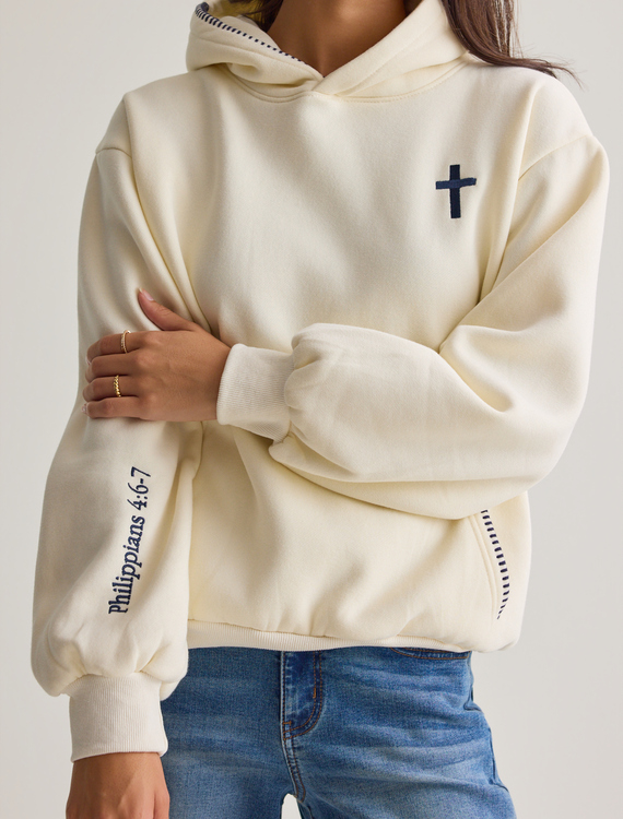 Start Your Day with A Prayer Hoodie Detail 3 - Altar'd State