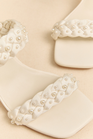 Carla Braided Pearl Heels - Altar'd State