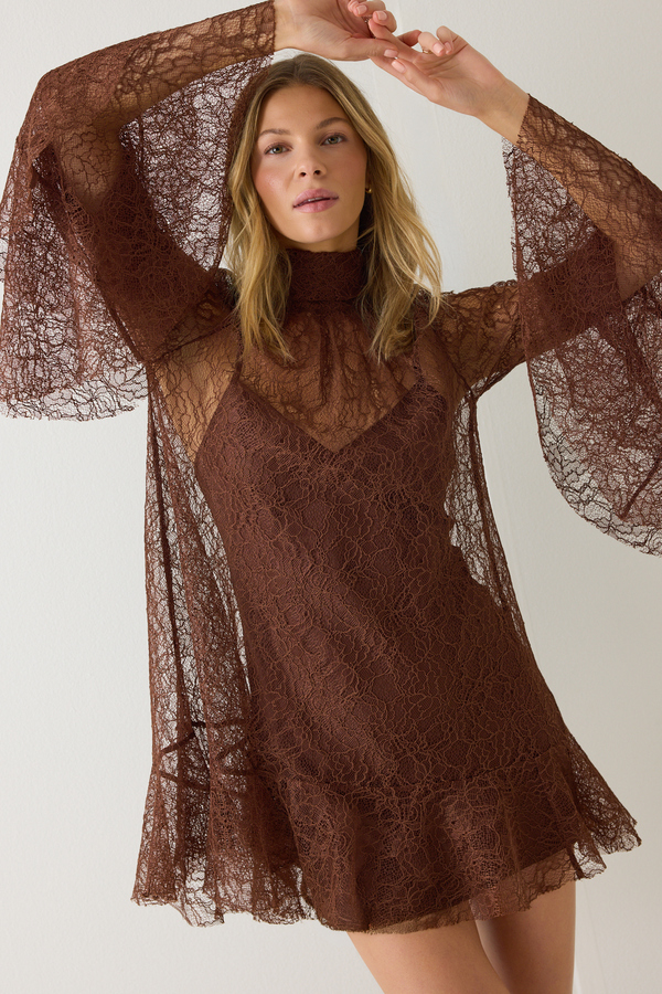 Langley Lace Mini Dress Detail 2 - Altar'd State