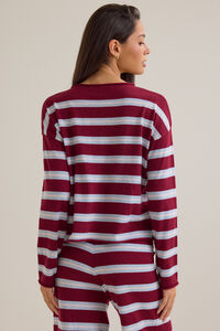 Jordan Striped Lounge Top Detail 5 - Altar'd State