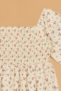 Ella Velvet Trim Floral Bubble Detail 3 - Altar'd State