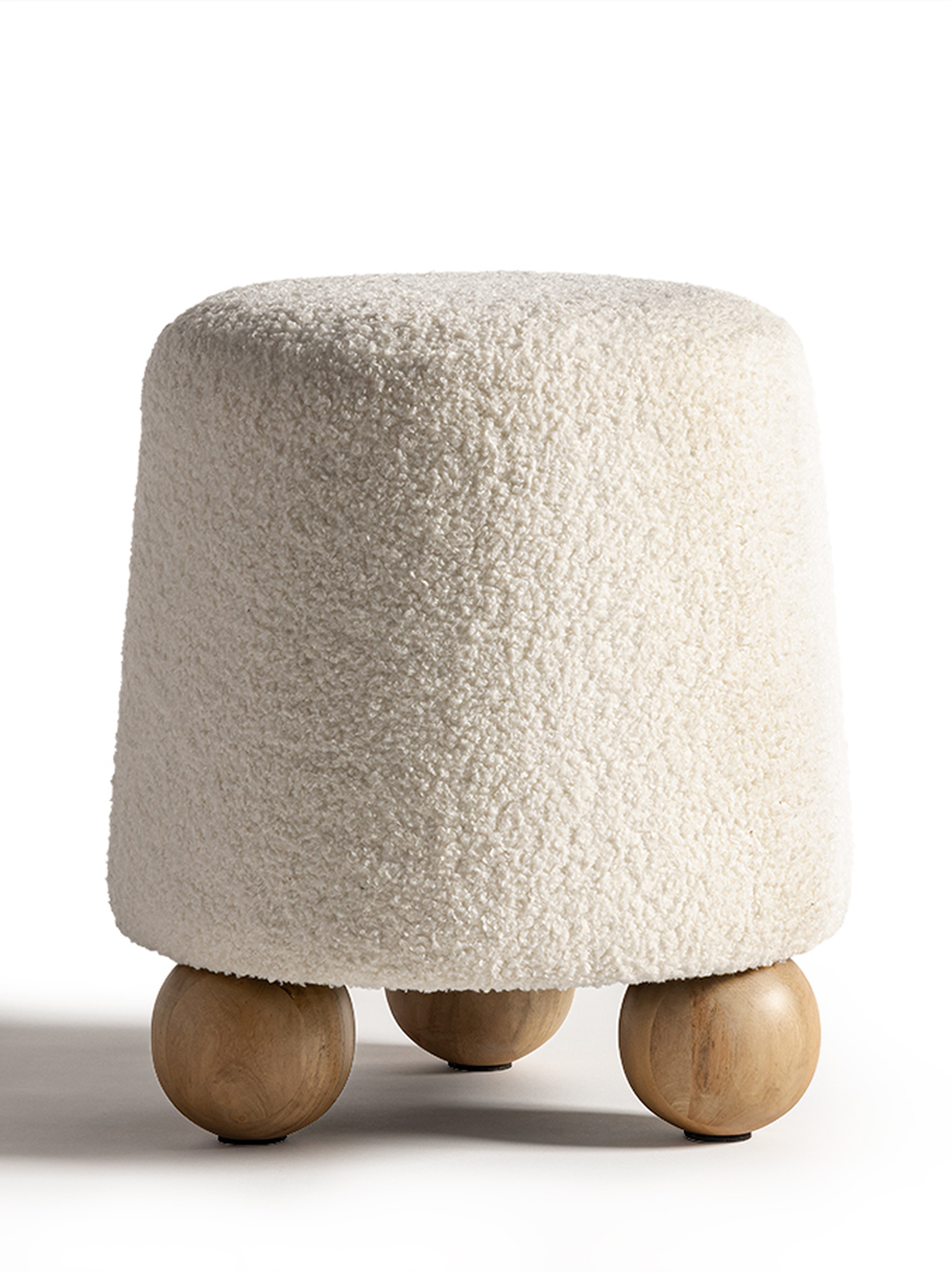 Ivory Flor Upholstered Round Stool - Shop Now