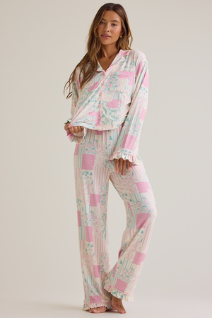 Angelina Patchwork Lounge Pants - Altar'd State - 