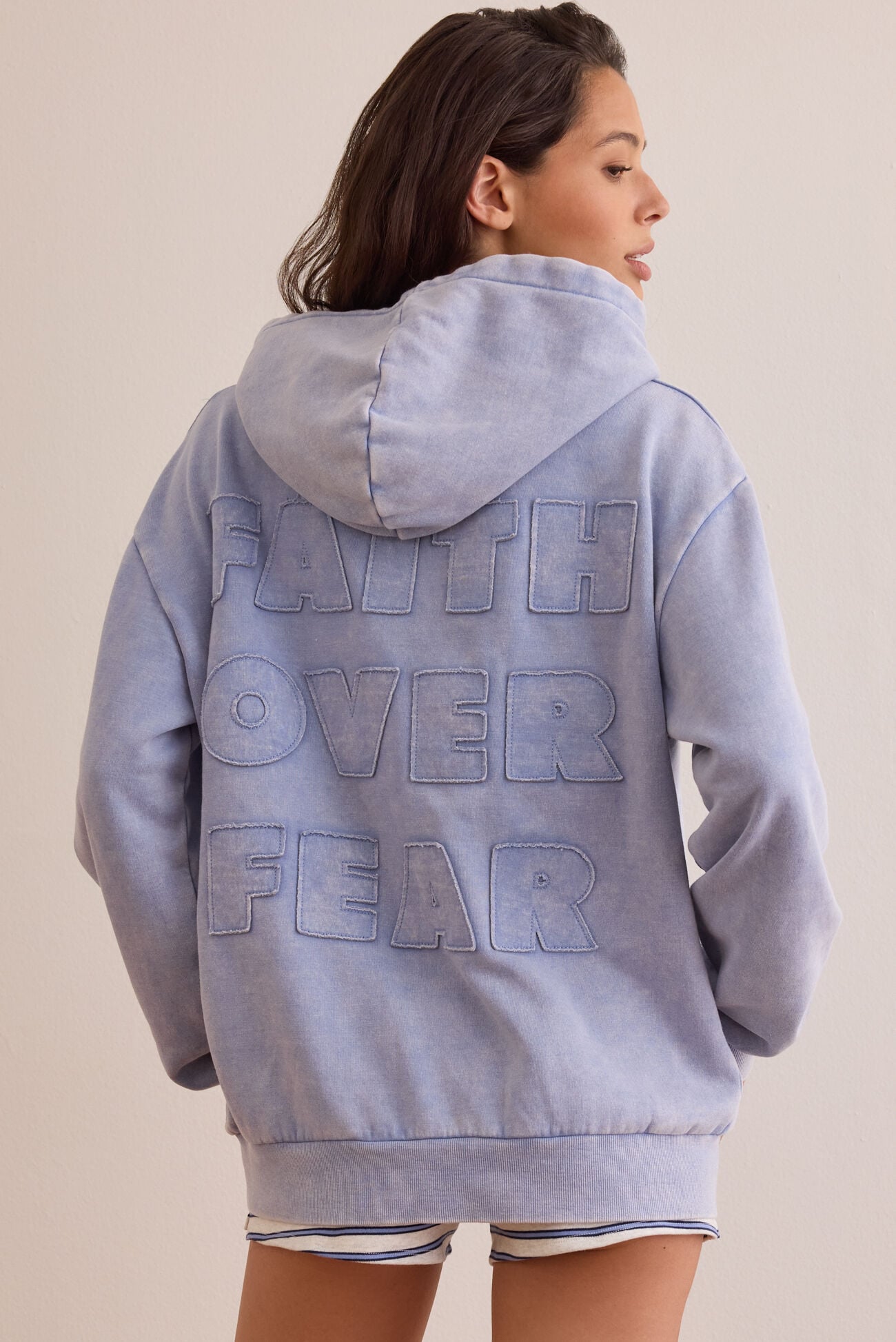 Faith Over Fear Appliqué Hoodie