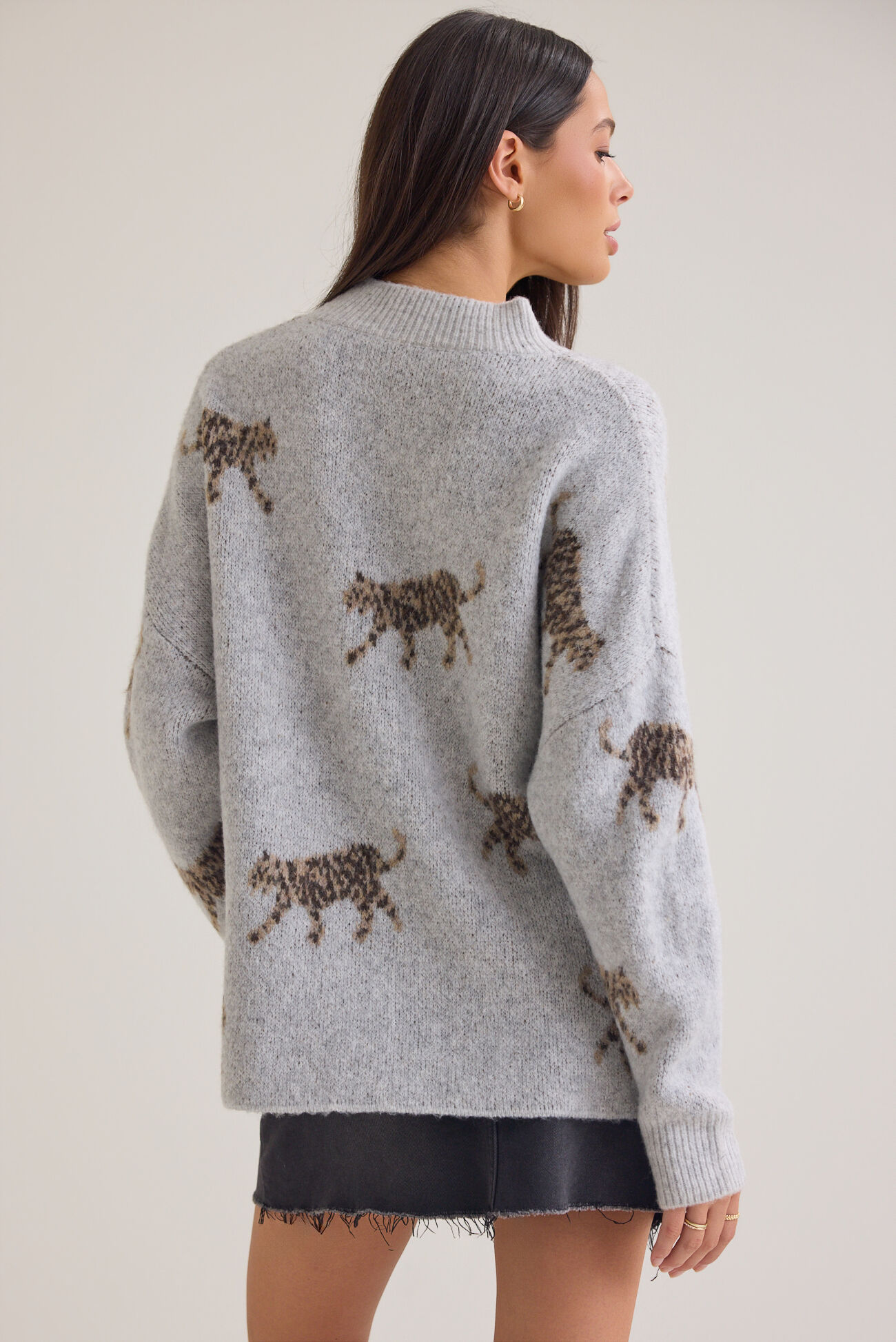 Kerri Cheetah Pullover Tunic Sweater