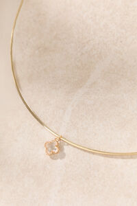 18K Gold Clover Wire Necklace Detail 2 - Altar'd State
