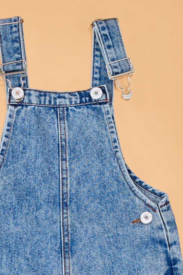 Madelyn Embroidered Daisy Overalls Detail 3 - Altar'd State