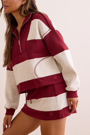 Overtime Striped Pullover - Altar'd State